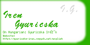 iren gyuricska business card